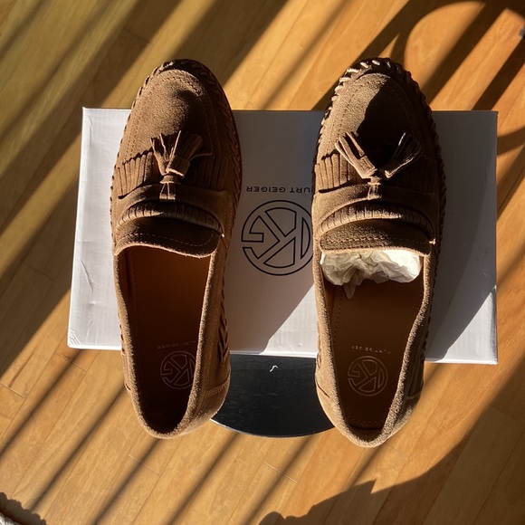 Mens leather suede loafers. Mens size 43 (fits like USA size 10). Brand New - Picture 4 of 7